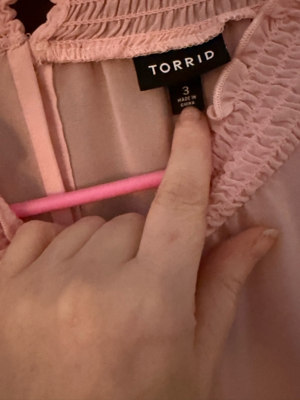 torrid Light Pink Ruffle-Tier Blouse - Picture 3 of 7